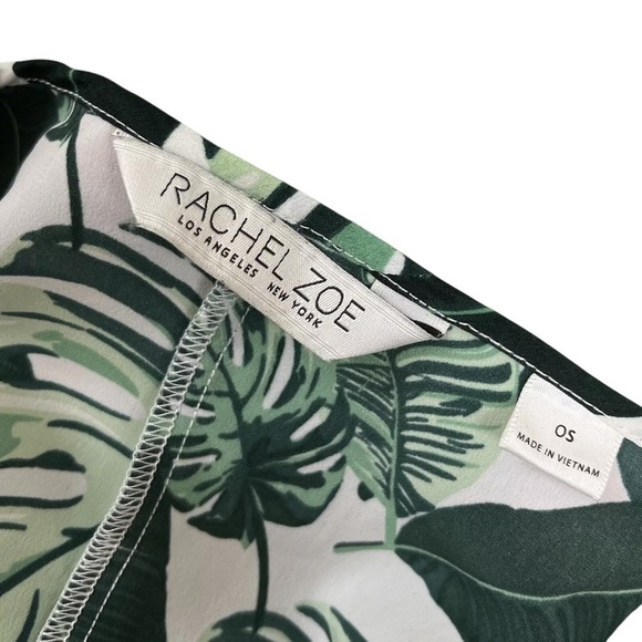 Rachel Zoe Tropical Palm Leaf Green Duster Kimono Long Swim Cover Up Size OS - Picture 6 of 8